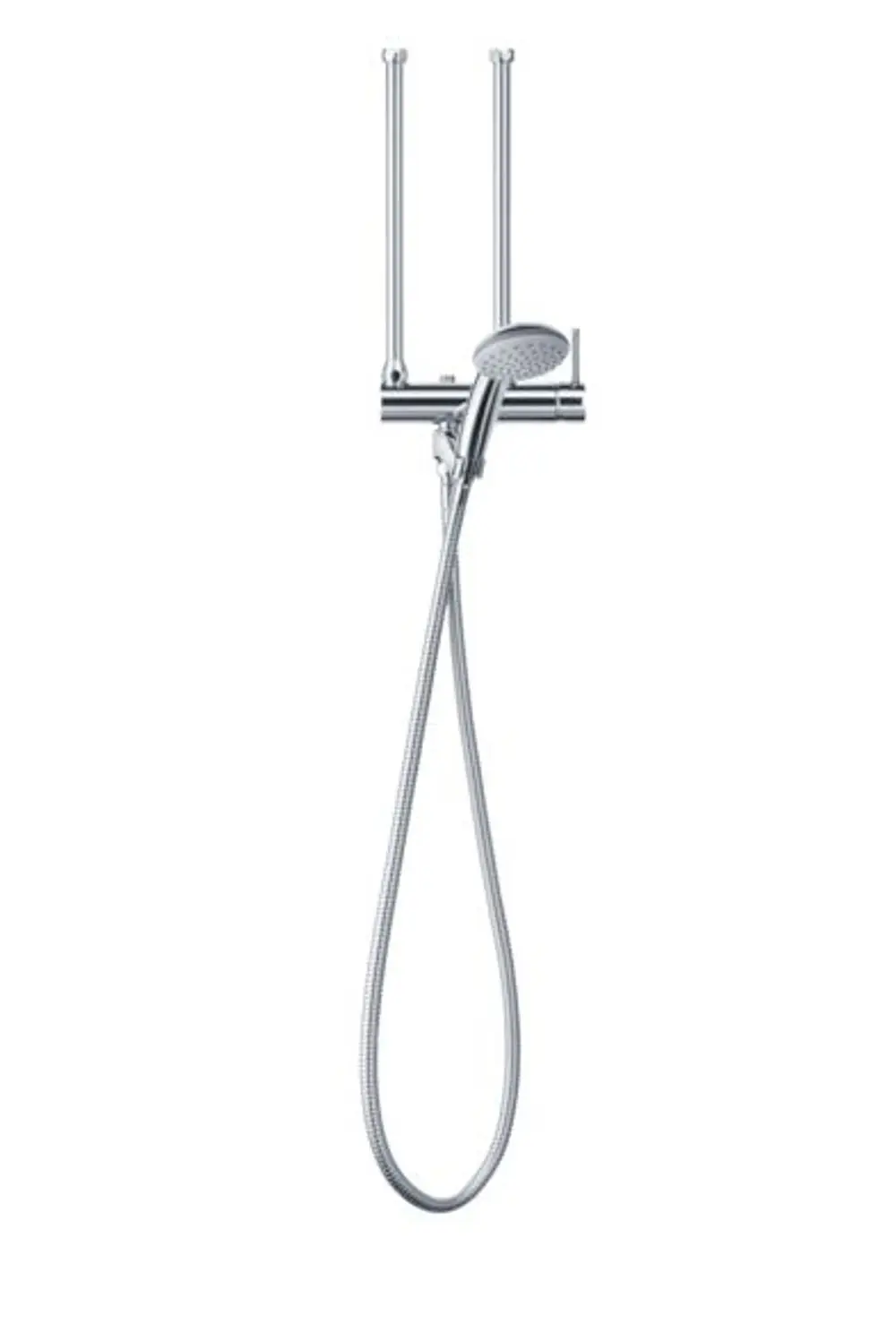 STIEBEL ELTRON Einhand-Duschwandarmatur MED, chromfarben, mit Duschkopf und Schlauch.